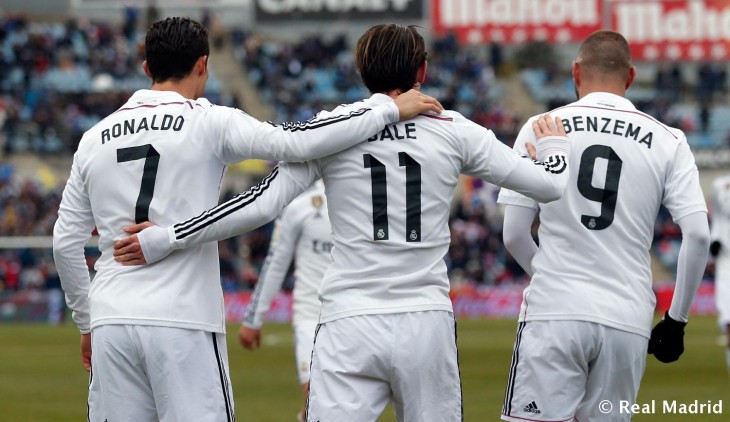 Cristiano Ronaldo, Gareth Bale y Benzema